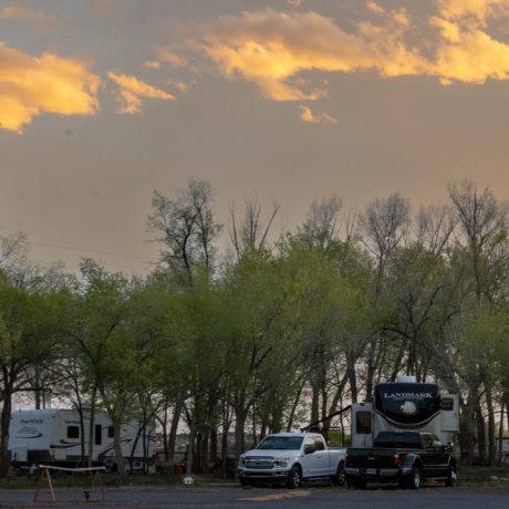 St Johns RV Resort - Twilight over RVs